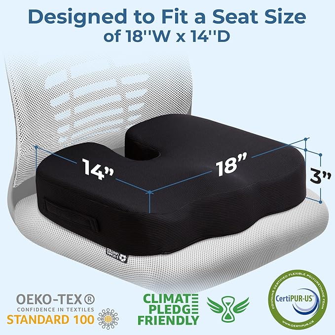 5 STARS UNITED Seat Cushion for Tailbone Pain Relief