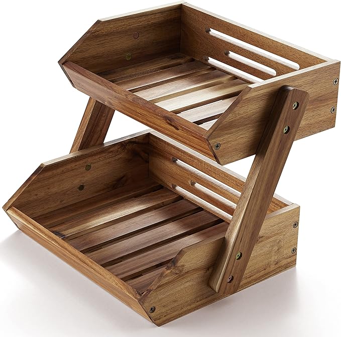 Fruit Basket, Fruit Bowl, 2 Tier Fruit Basket for Kitchen