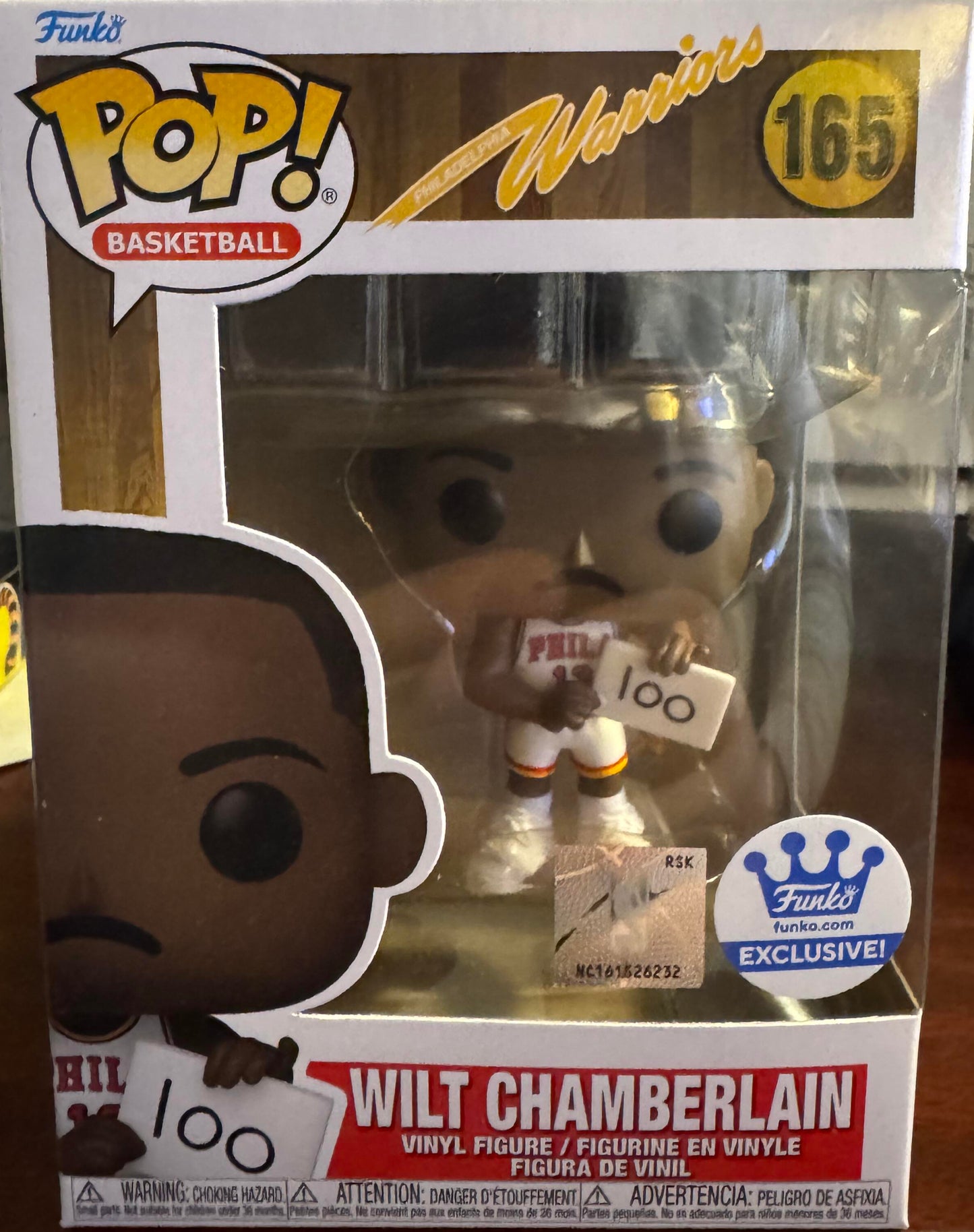 Funko POP! NBA: Wilt Chamberlain 1962 Philadelphia Warriors Funko Pop #165
