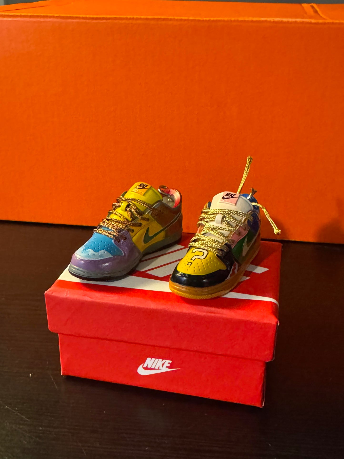 Nike Custom Made Keychains with Nike Box and Nike Bag