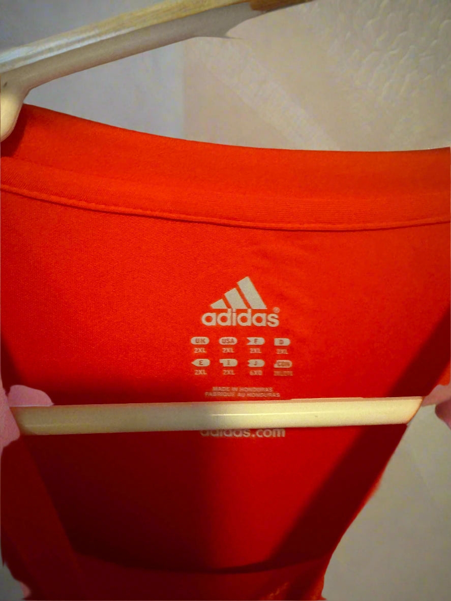 Adidas Men's T-shirt Size XL (Orange)