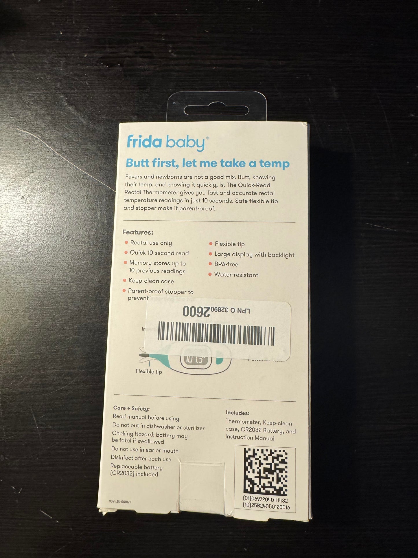 Frida Baby Quick-Read Digital Rectal Thermometer for Accurate Infant