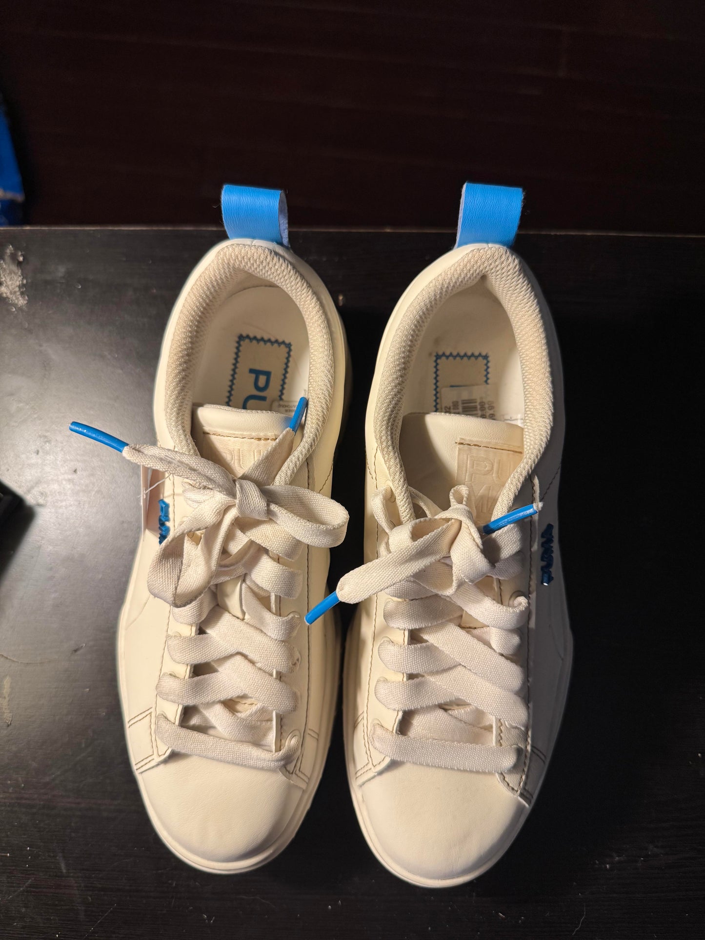 Puma Womens Mayze Infuse Platform Beige Blue Lifestyle Shoes Size 7W