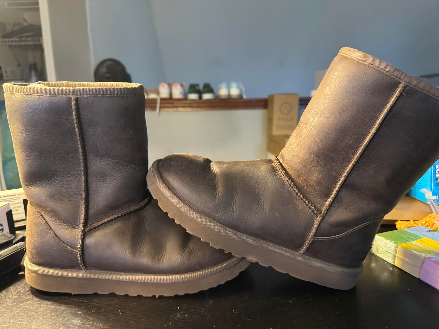UGG Boots Size 7W (Brown Leather)