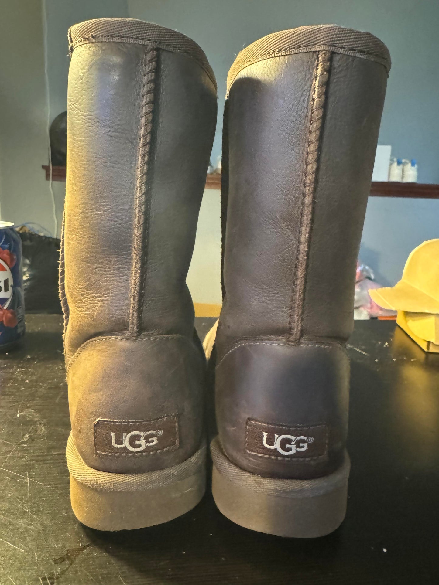 UGG Boots Size 7W (Brown Leather)