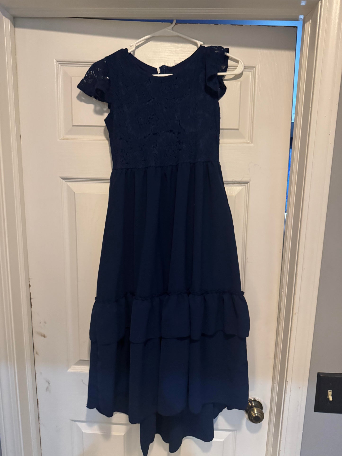 Girls 12-13Y Dark Blue full length dress