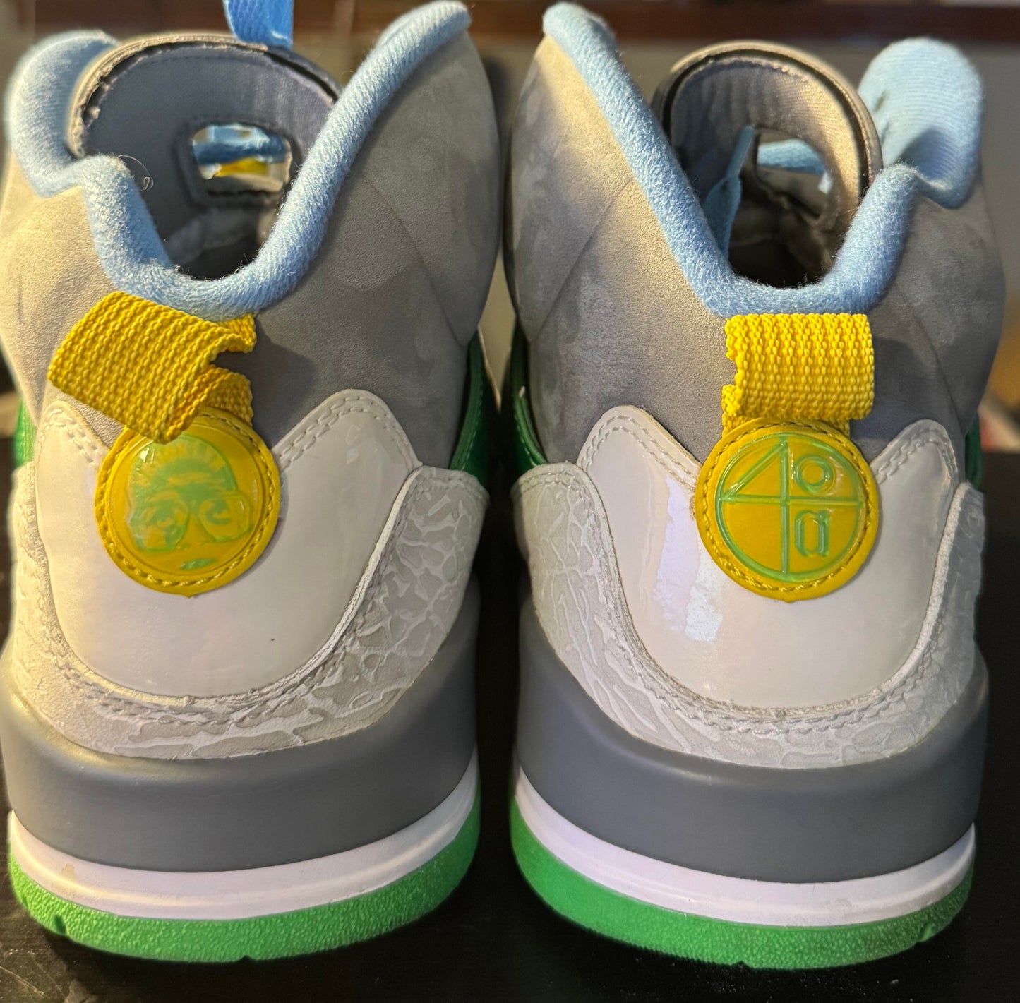 NIKE AIR JORDAN SPIZIKE "EASTER" STEALTH-POISON GREEN-BLUE SZ 13 MEN