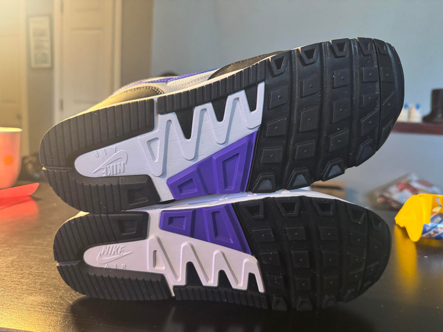 Nike Air Span 2 Hyper Grape Wolf Gray Black White AH8047-013 Men's Size 10