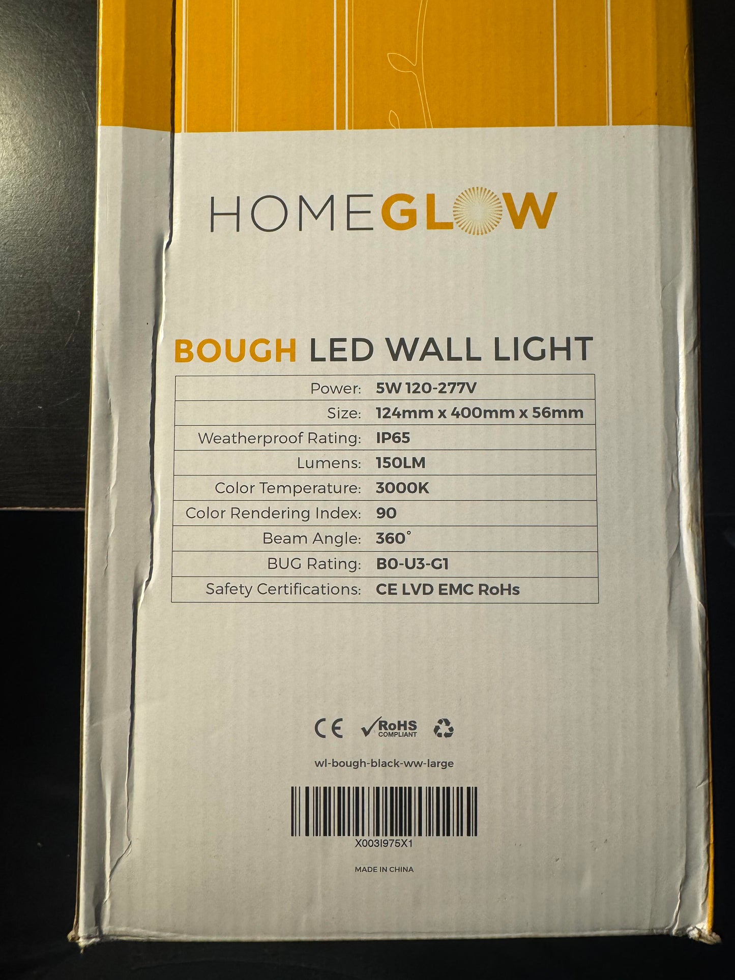 HomeGlow Bough LED Wall Light