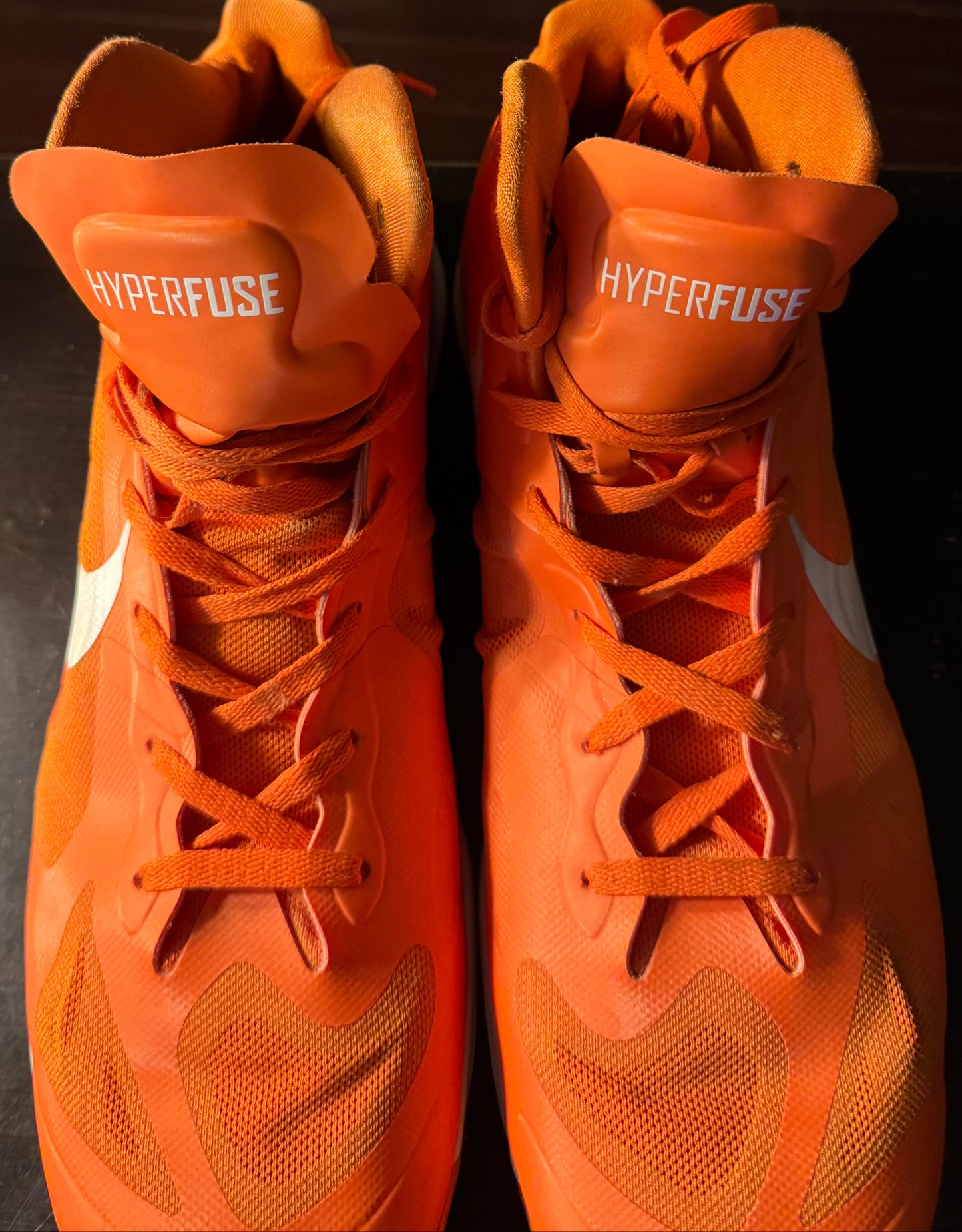 Nike Hyperfuse Basketball Shoes ORange/White Size 17M
