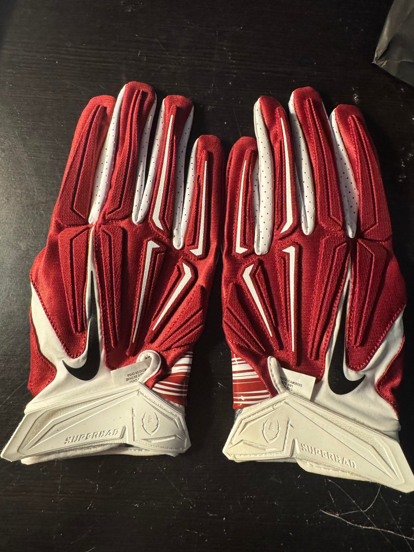 Nike Football Receiver Gloves Size 3XL - Red