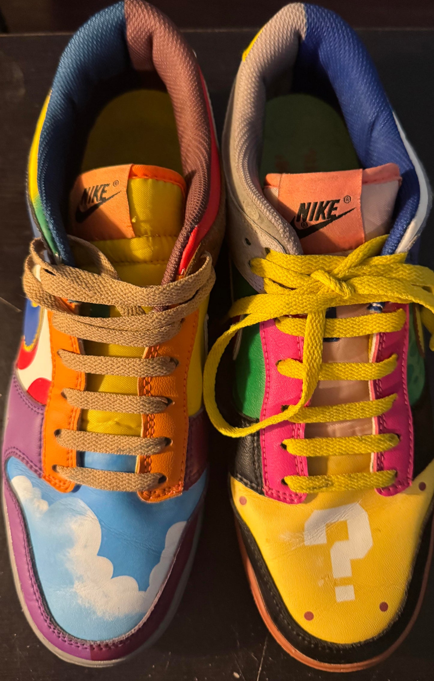 Nike Custom Super Mario SB Dunk Low "What the Mario?" Size 10.5-11M