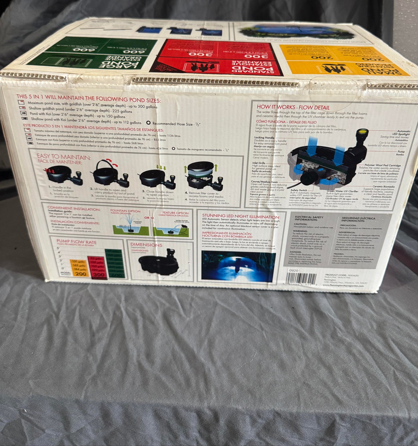 Pennington Aqua Garden All-in-One Kit 190-GPH Electric Submersible Pond Pump