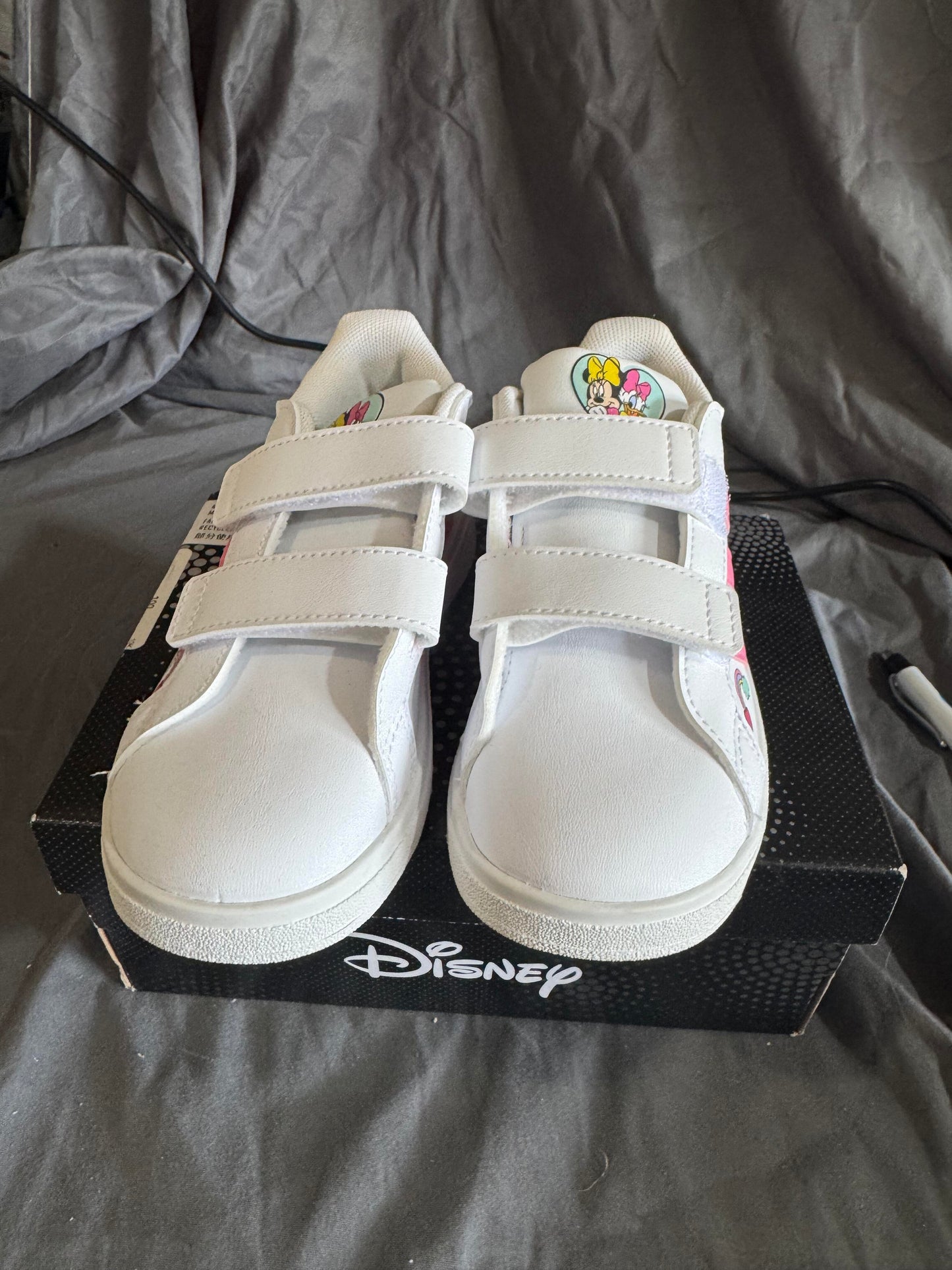Adidas Toddler Little Girls Disney Minnie Mouse Grand Court Casual Size 10K