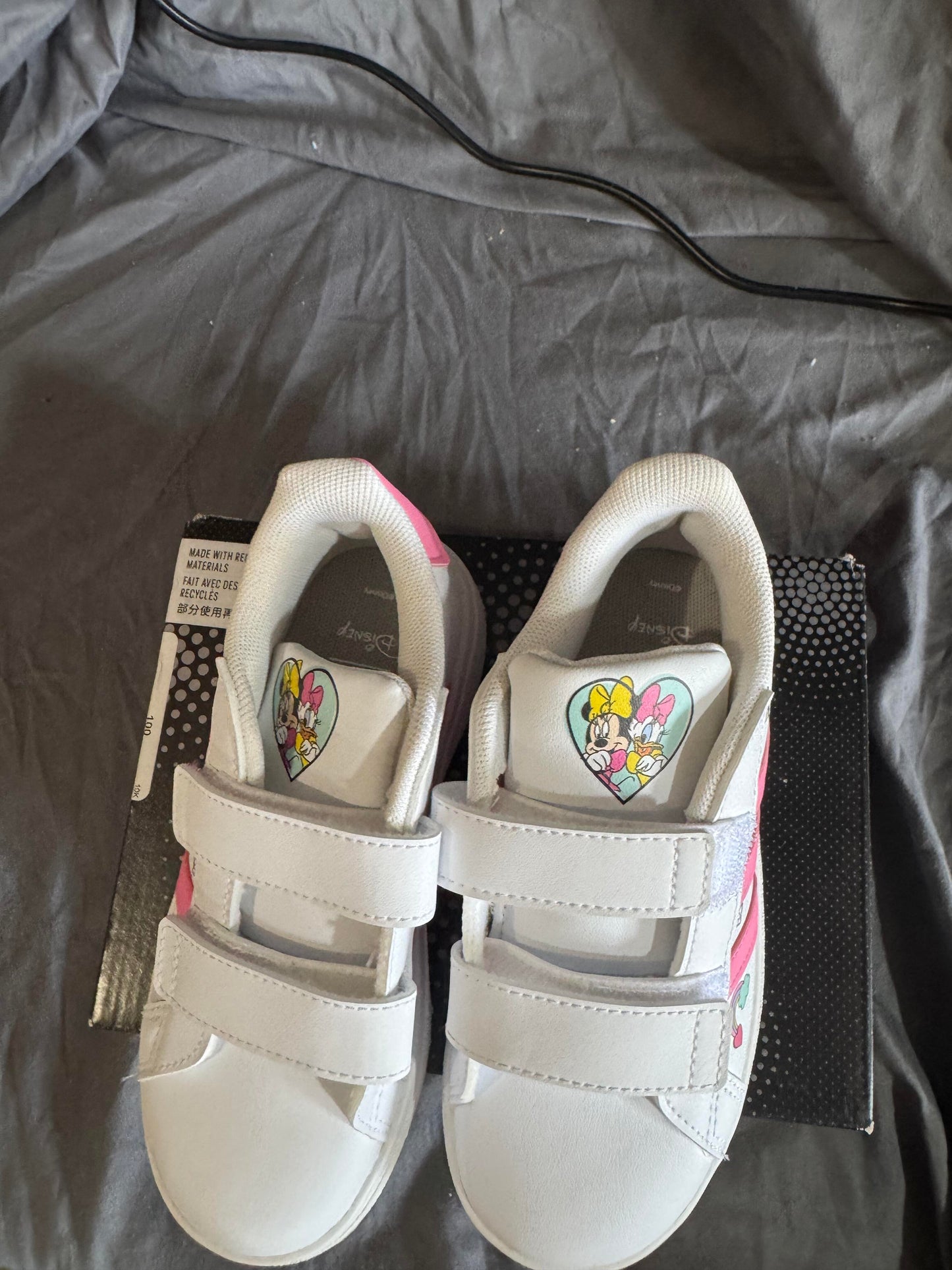 Adidas Toddler Little Girls Disney Minnie Mouse Grand Court Casual Size 10K