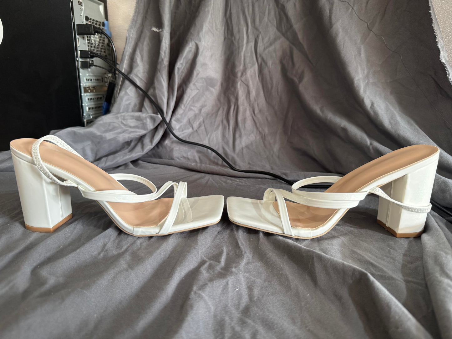 White High Heels Size 9-9.5W