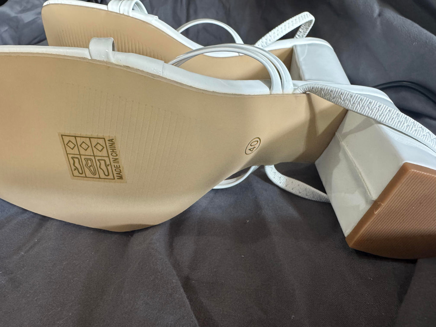 White High Heels Size 9-9.5W