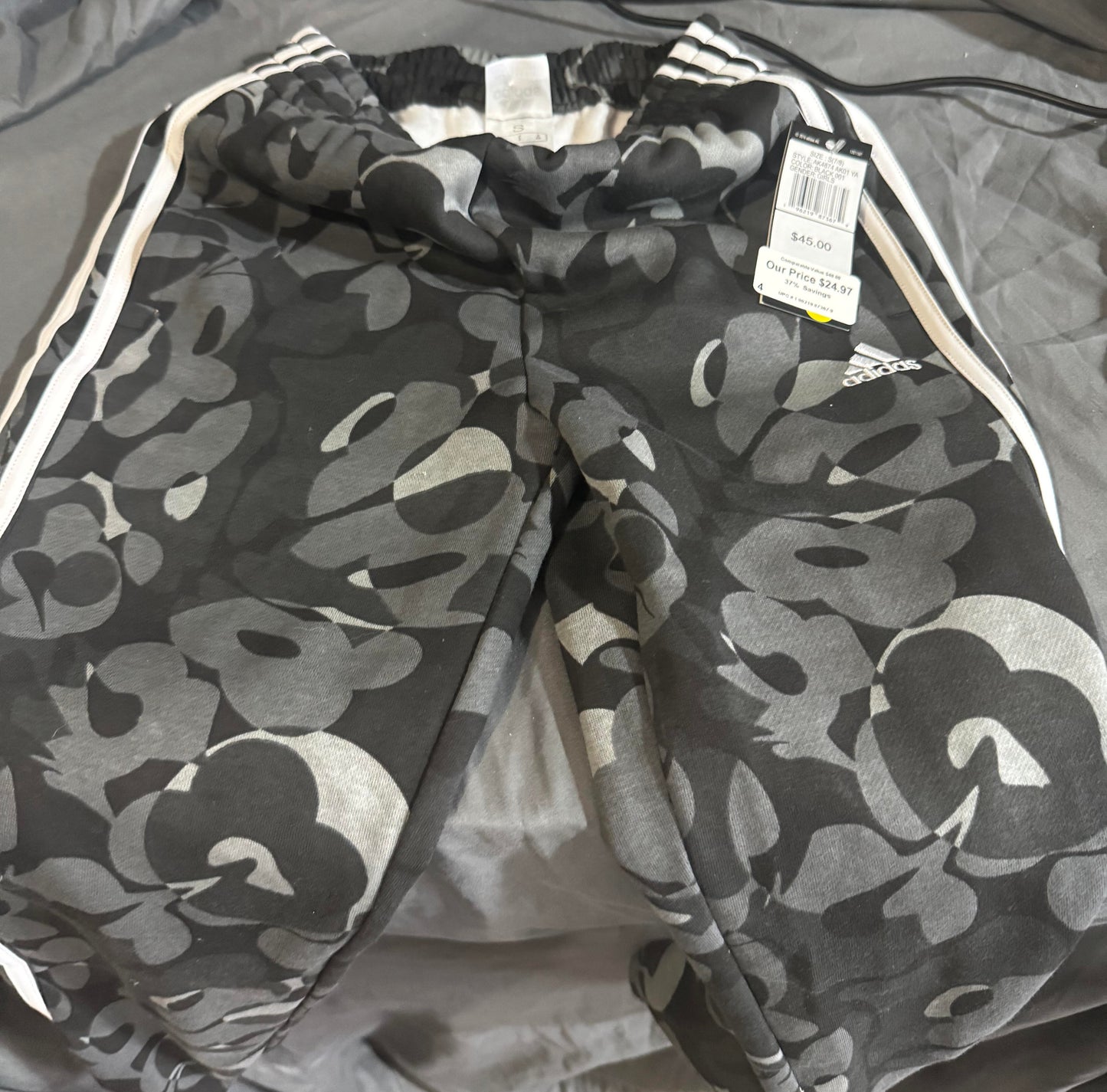 Adidas Girls Sweatpant Size S (7/8)