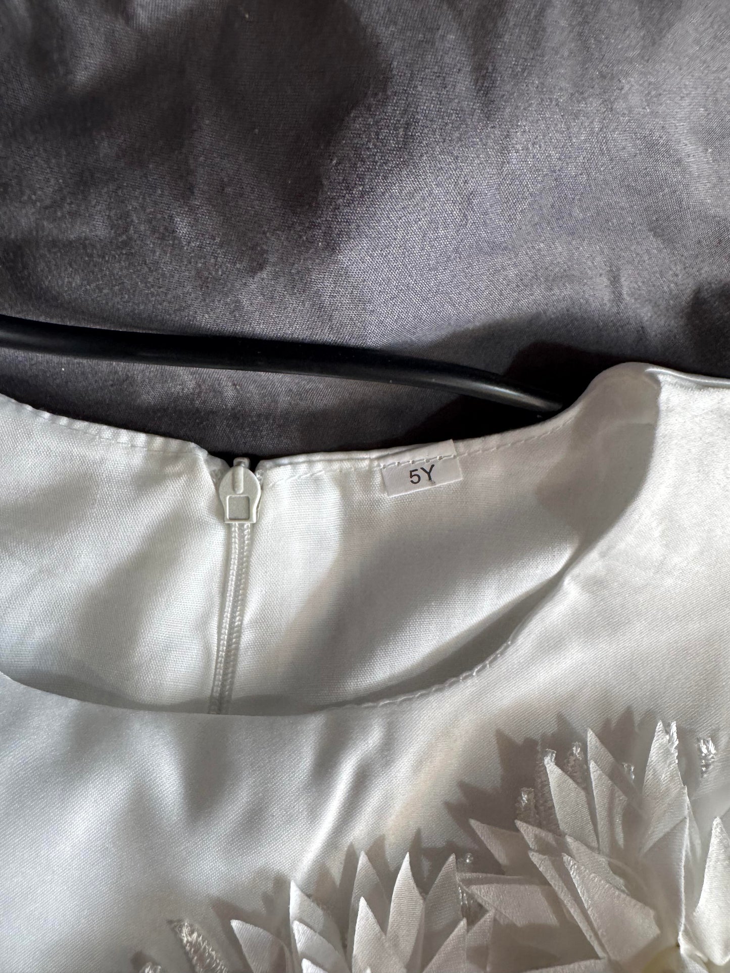 Shein Girls Special Event White Dress Size 5Y