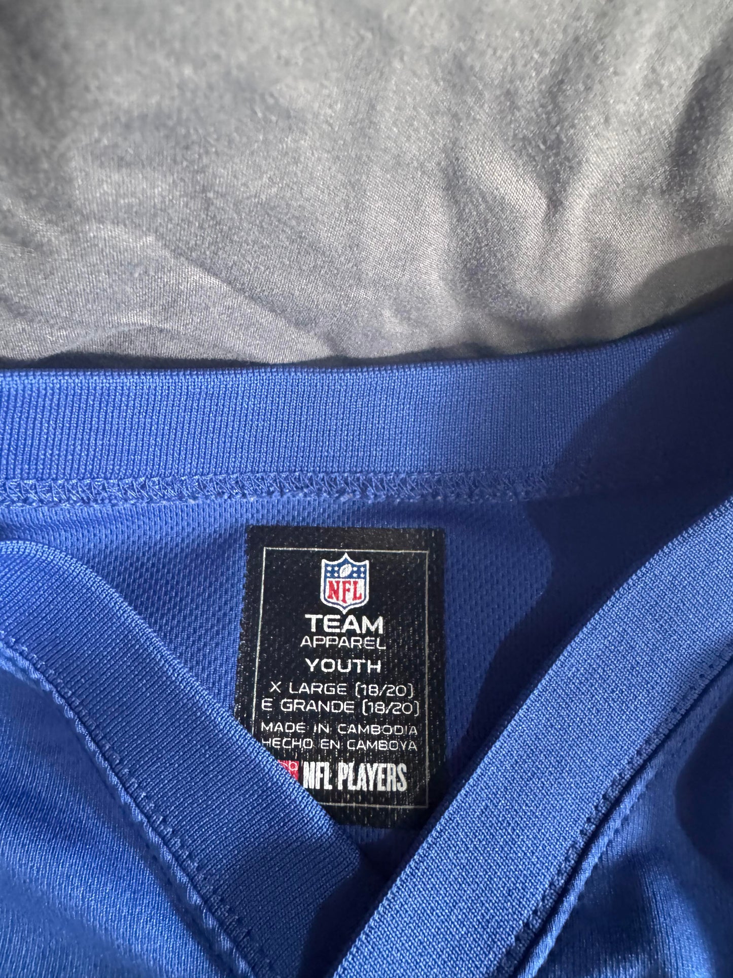 NFL Eli Manning Jersey Youth XL (18-20) NY Giants Pre-Owned