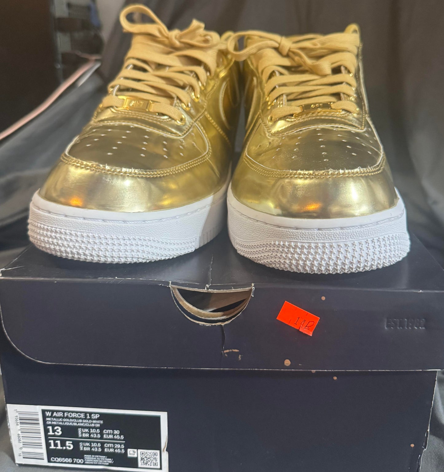 Nike Air Force 1 Low Metallic Gold (Women's) Like New Size 13W
