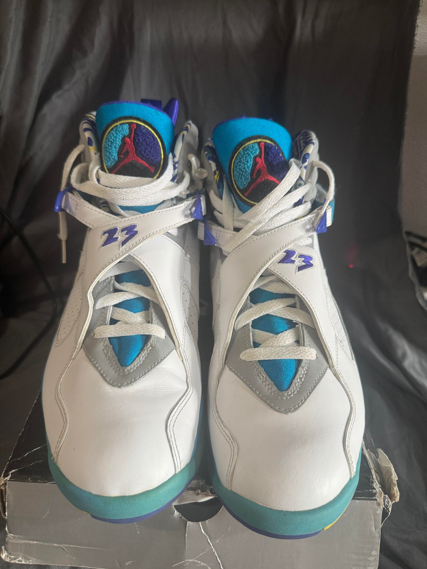 Pre-Owned Air Jordan 8 Retro 'White Aqua' Size 13W 2007