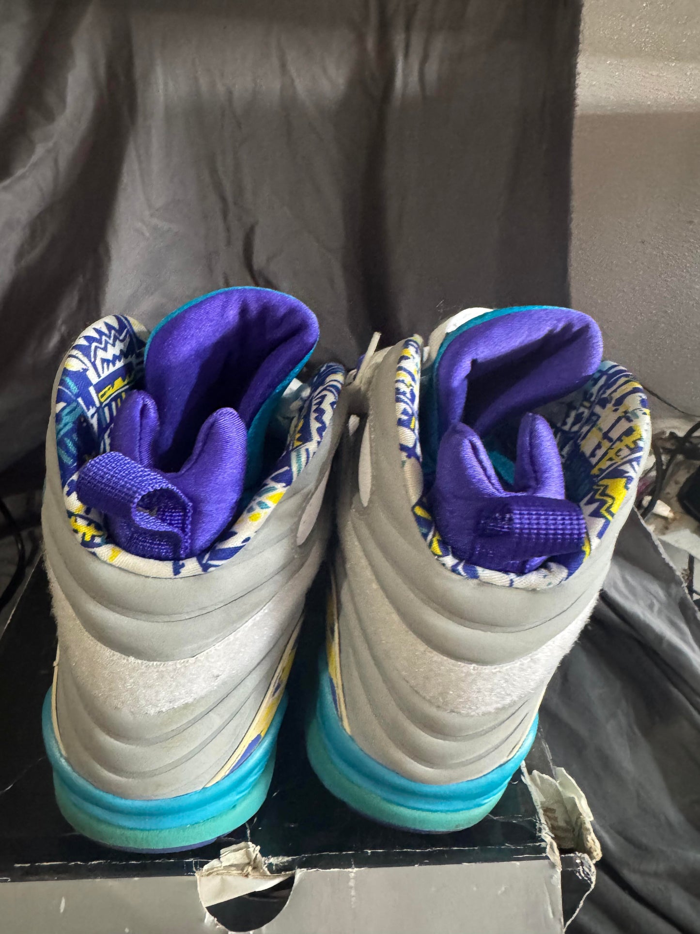 Pre-Owned Air Jordan 8 Retro 'White Aqua' Size 13W 2007