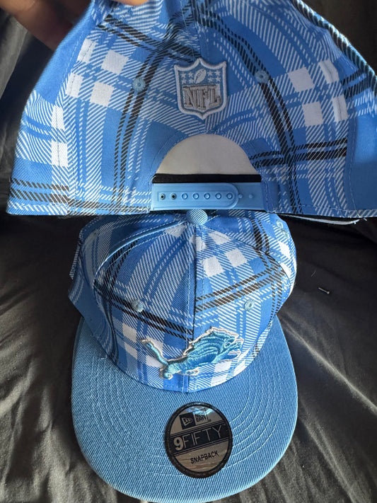 New Era Detroit Lions Snapback Blue Plaid
