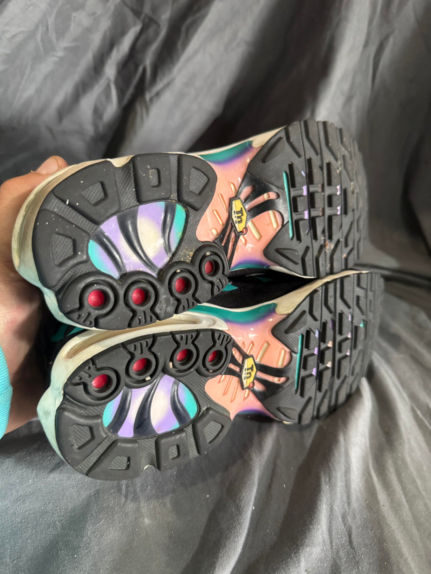 Pre-Owned Nike Air Max Plus ‘Have a Nike Day’ BQ7224-001 Black Multi Color Size 7Y