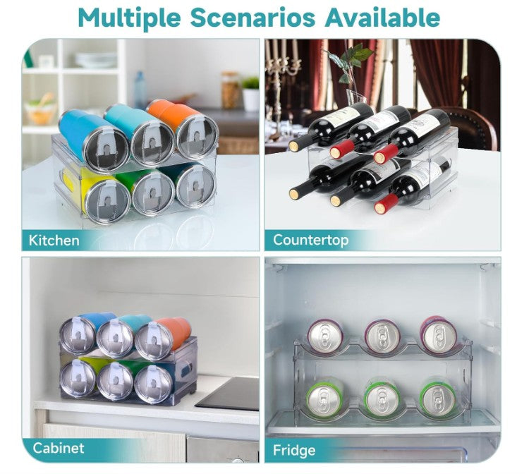 Water Bottle Organizer for Stanley 40 oz, 2 Pack Stackable Water Bottle Organizer
