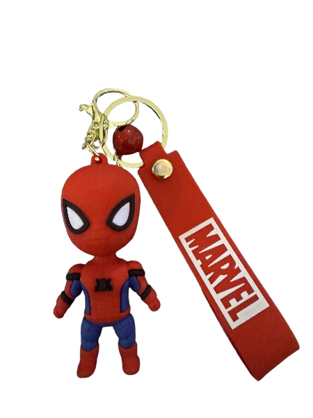 Hero Keychain (Spiderman) with bell and Marvel wrist strap