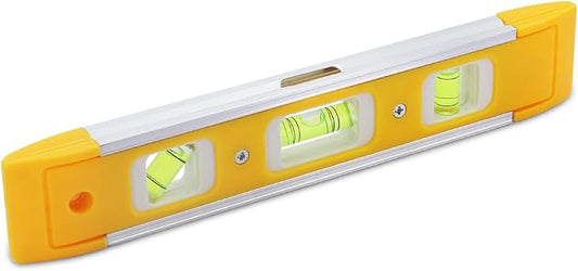 9 Inch (230 cm) Torpedo Level Magnetic, Small Leveling Tool with 3 Bubble Spirit Levels (45, 90, 180 Degree