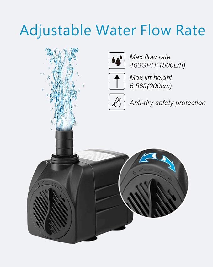 Submersible Pump 400GPH (1500L 25W)