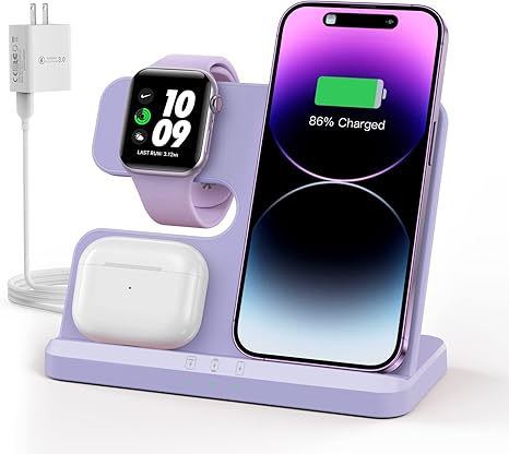 3 in 1 Charging Station for Apple Wireless Charger for iPhone 16 - 11 X 8