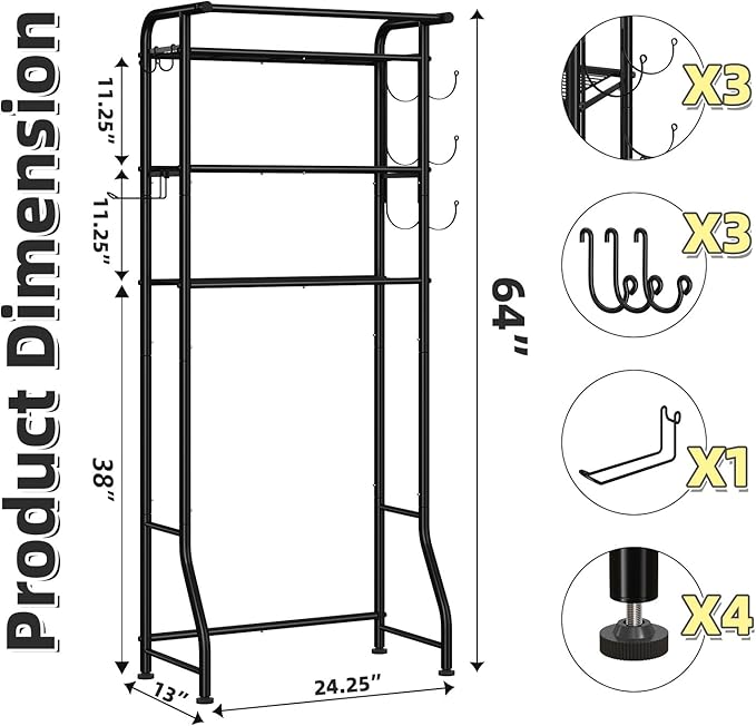 Simple Trending 3 Tier Over The Toilet Rack