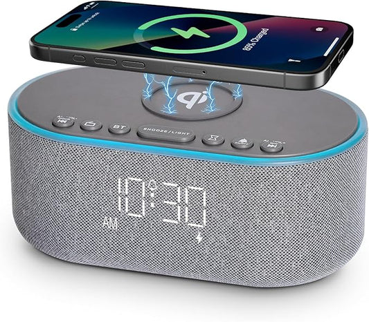 Odokee Wireless Charging Alarm Clock Radio
