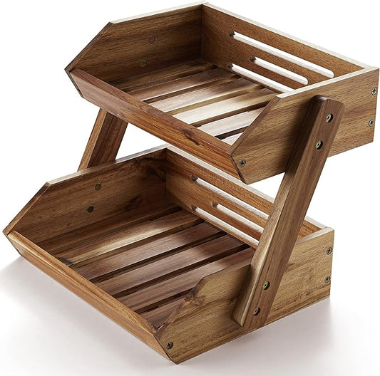 Fruit Basket, Fruit Bowl, 2 Tier Fruit Basket for Kitchen