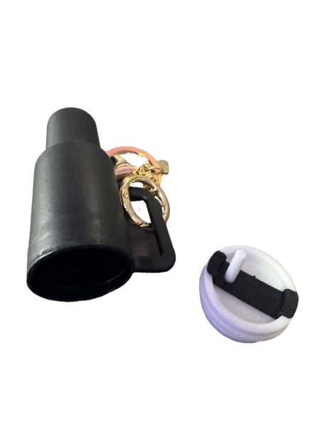 Thermos/Tumbler Keychain with Lipstick Secret Holder - (Black)