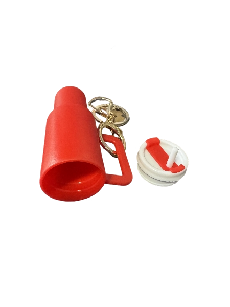 Thermos/Tumbler  Keychain with Lipstick Secret Holder - (Red)