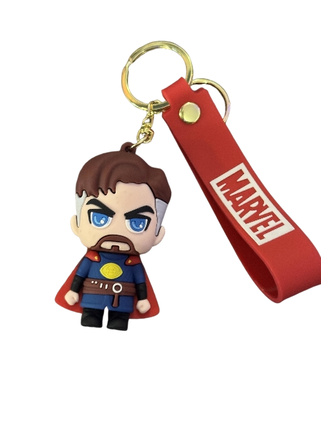 Hero Keychain (Dr. Strange) with bell and Marvel wrist strap