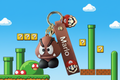 Super Mario Brothers Keychain (Goomba) with decal and wrist strap