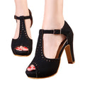 Strap Block Heel Sandals -Retro Style 7.5W *Clearance*