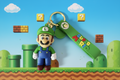 Super Mario Brothers Keychain (Luigi) with decal and wrist strap