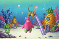 Spongebob Squarepants Keychain (Patrick) with bell and wrist strap