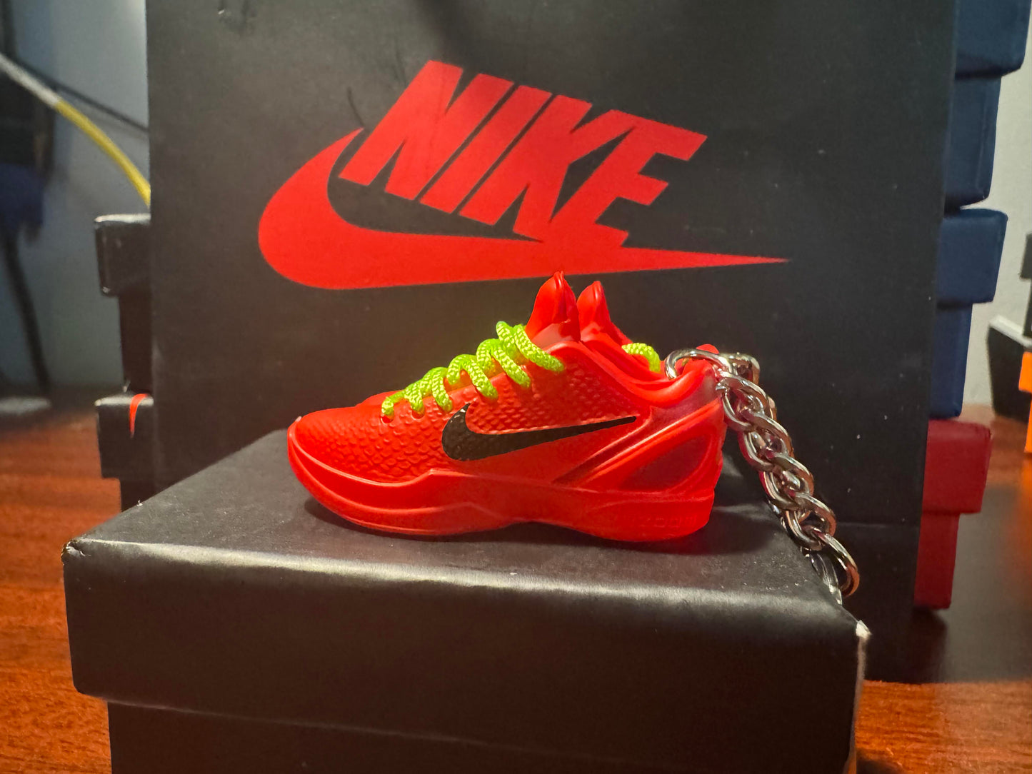Nike Custom Made Keychains with Nike Box and Nike Bag
