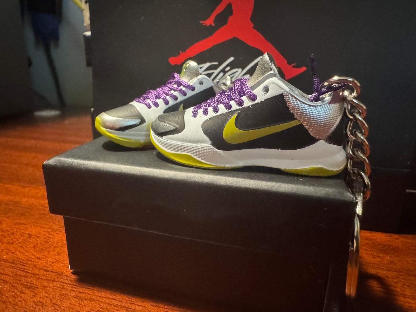 Nike Custom Made Keychains with Nike Box and Nike Bag