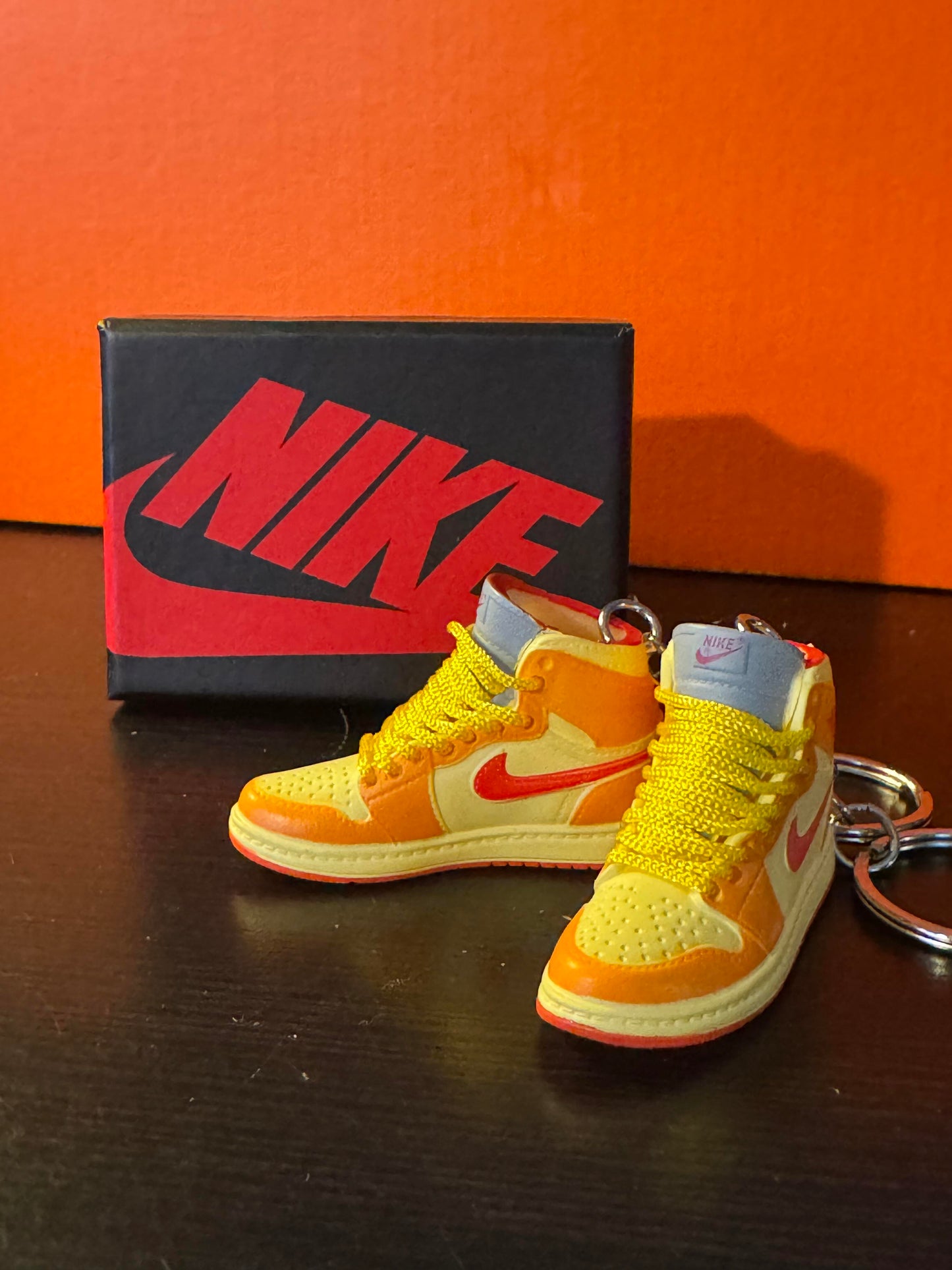 Nike Custom Made Keychains with Nike Box and Nike Bag