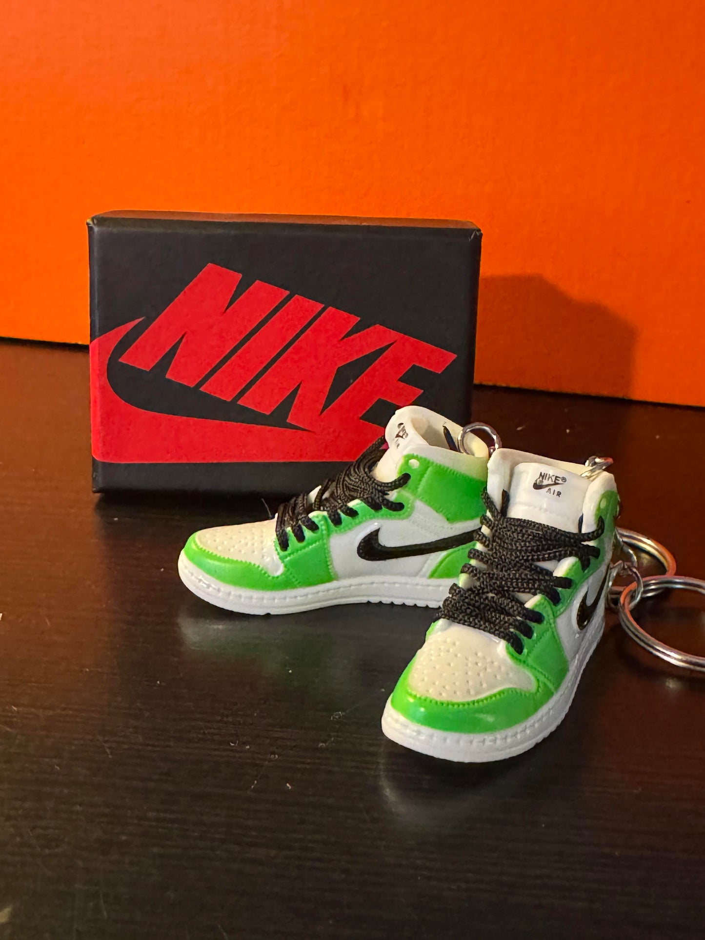 Nike Custom Made Keychains with Nike Box and Nike Bag