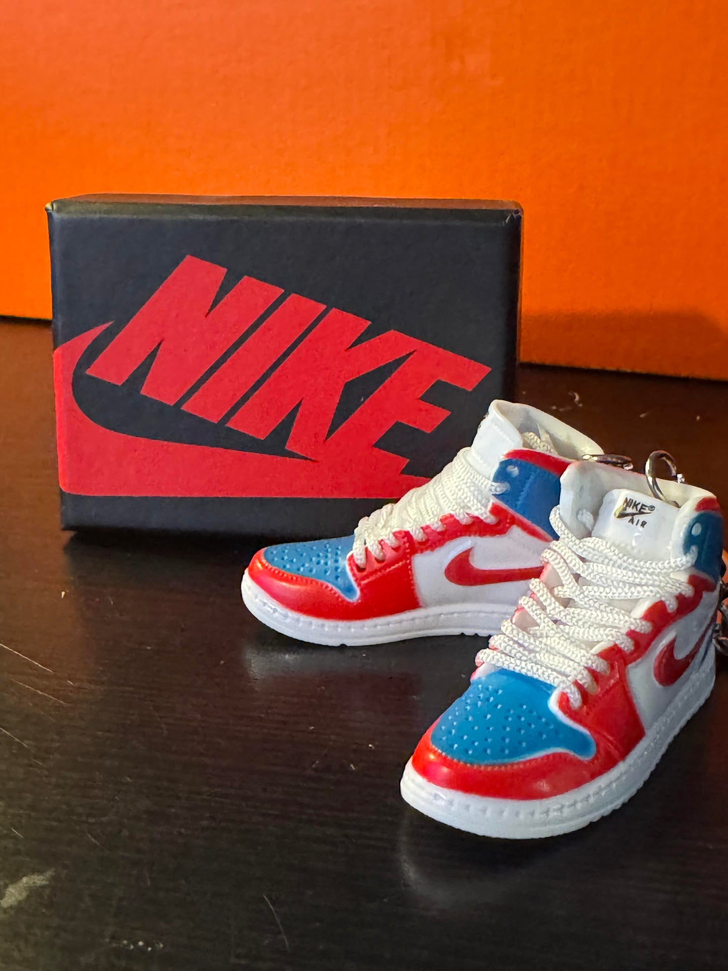 Nike Custom Made Keychains with Nike Box and Nike Bag