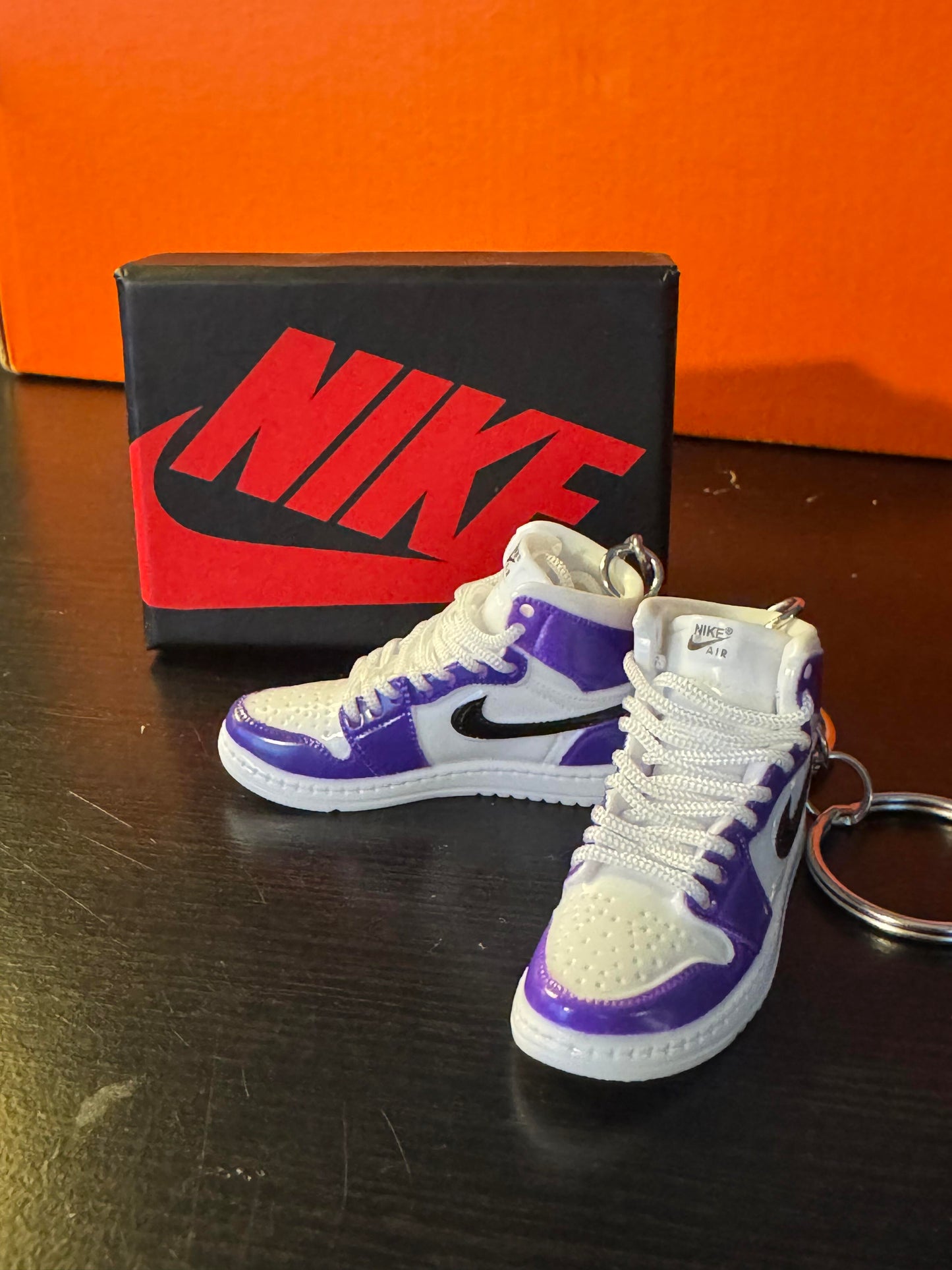 Nike Custom Made Keychains with Nike Box and Nike Bag